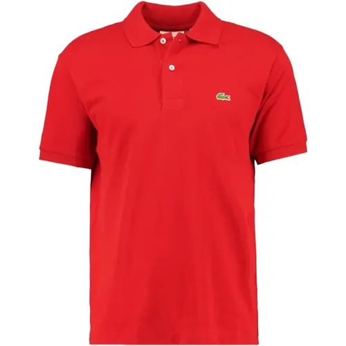 Klassisches Baumwoll-Poloshirt - Rot , Herren, Größe: S - Lacoste - Modalova