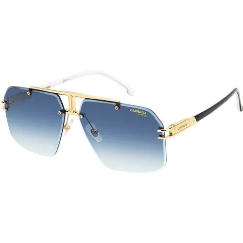 Gold/Blue Shaded Sunglasses , male, Sizes: 63 MM - Carrera - Modalova