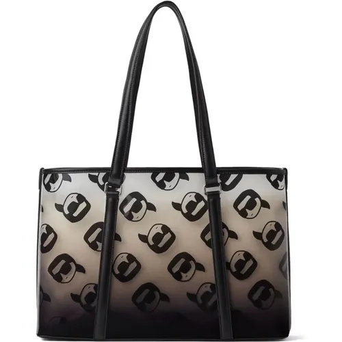 Schwarze Transparente Tote Tasche , Damen, Größe: ONE Size - Karl Lagerfeld - Modalova