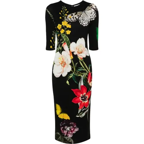 Floral Print Jersey Dress , female, Sizes: 2XS - alice + olivia - Modalova