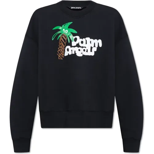 Printed sweatshirt , male, Sizes: L, M, S - Palm Angels - Modalova