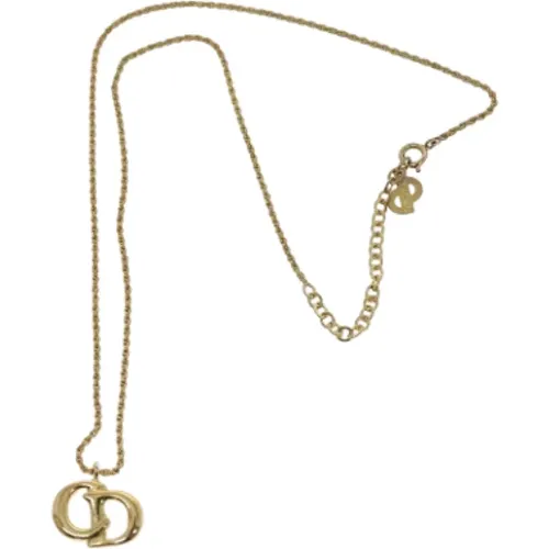 Pre-owned Metal necklaces , female, Sizes: ONE SIZE - Dior Vintage - Modalova