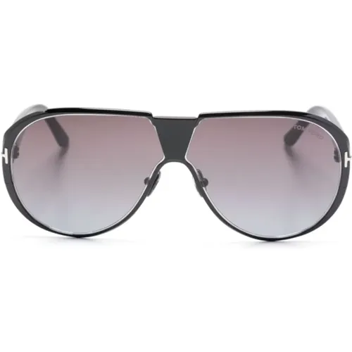 Schwarze Sonnenbrille mit Zubehör - Tom Ford - Modalova