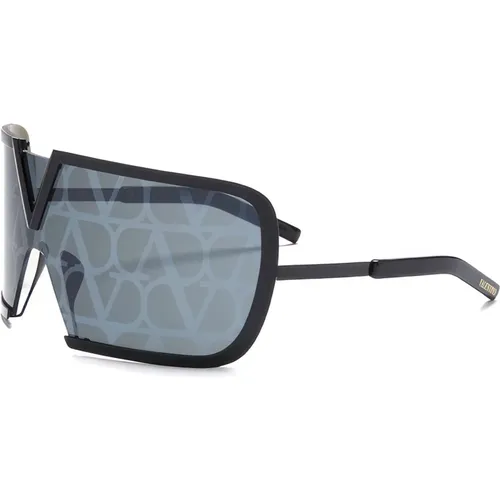 Futuristic Mask Sunglasses Iron , female, Sizes: ONE SIZE - Valentino - Modalova