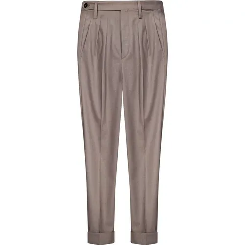 Trousers Double Pleat Modern Style , male, Sizes: W36, W34, W35, W33, W32 - Michael Coal - Modalova