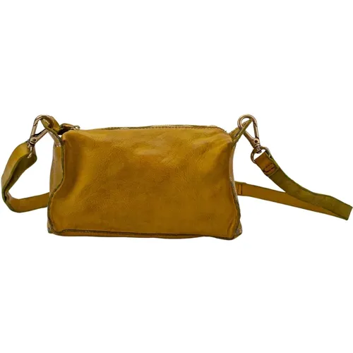 Gelbe Zitronenledertasche , Damen, Größe: ONE Size - Campomaggi - Modalova