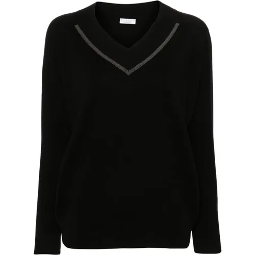 Schwarze Pullover für Männer - BRUNELLO CUCINELLI - Modalova