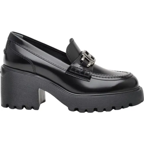 Leather Dcollet Shoes , female, Sizes: 4 1/2 UK - Hogan - Modalova