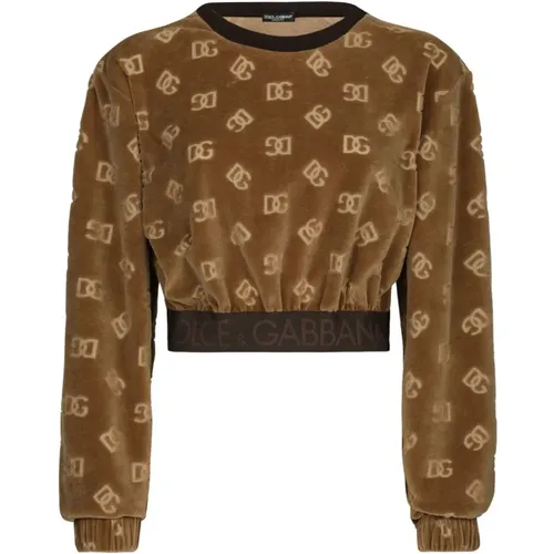 Sweaters with Logo Waistband , female, Sizes: XS, S - Dolce & Gabbana - Modalova