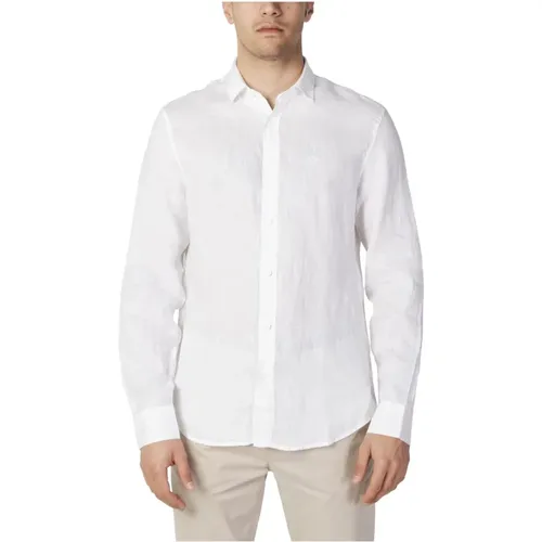 Classic Linen Shirt , male, Sizes: S - Armani Exchange - Modalova