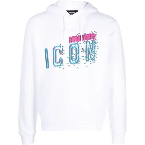 Cool Men`s Hoodie - Be Icon Cool , male, Sizes: S, M - Dsquared2 - Modalova