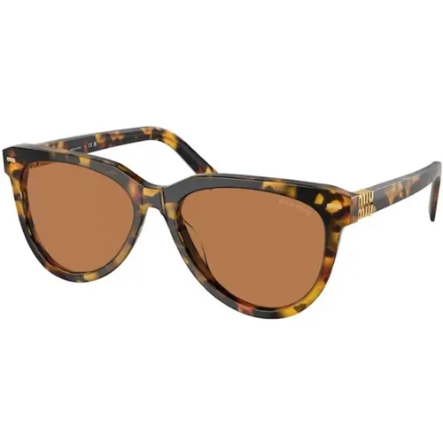 Stylish Carey Frame with Dark Lenses , unisex, Sizes: 56 MM - Miu Miu - Modalova