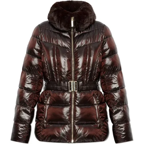 Gepolsterte Jacke mit Kunstpelz , Damen, Größe: L - Michael Kors - Modalova