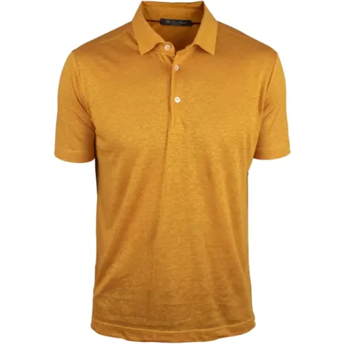 Orange Leinen Polo Shirt Loro Piana - Loro Piana - Modalova