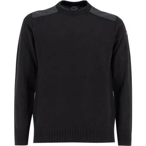Wool Crewneck Sweater with Technical Inserts , male, Sizes: M, S - PAUL & SHARK - Modalova
