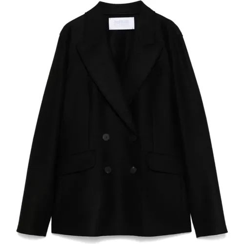 Schwarzer Doppelreiher-Blazer mit Spitzrevers , Damen, Größe: XS - Harris Wharf London - Modalova