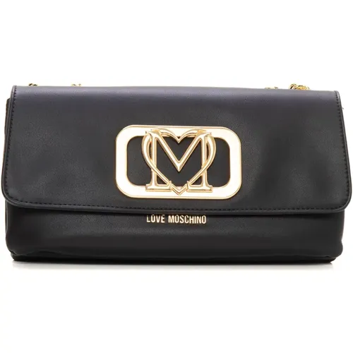 Chain Clutch with Removable Strap , female, Sizes: ONE SIZE - Love Moschino - Modalova