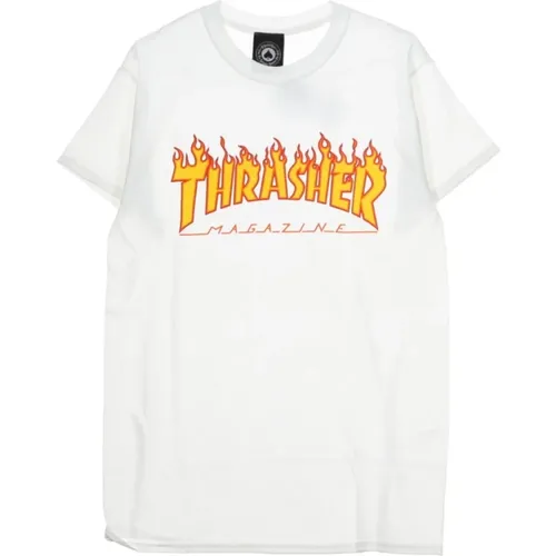 Flames-T-Shirt , Herren, Größe: M - Thrasher - Modalova