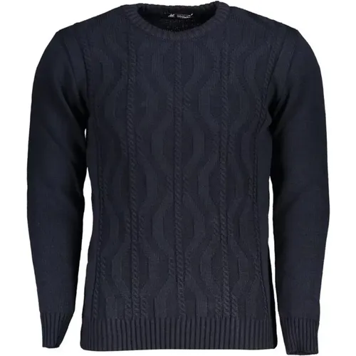 Blauer Twisted Crew Neck Sweater , Herren, Größe: 2XL - U.S. Polo Assn. - Modalova