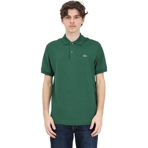 Dunkelgrünes Polo Shirt mit Krokodil-Logo-Patch , Herren, Größe: 4XL - Lacoste - Modalova