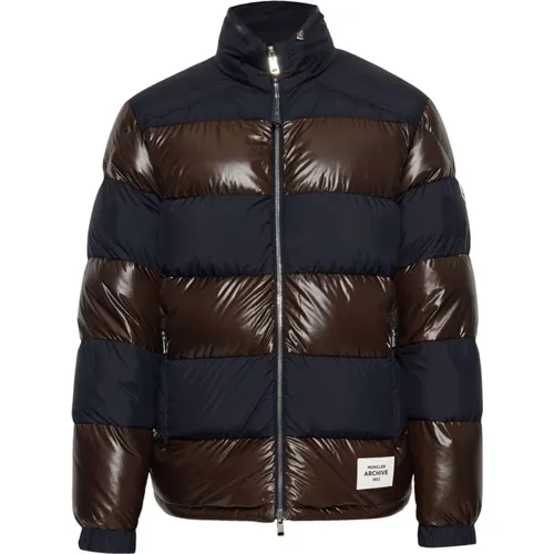 Quilted Padded Coat Navy Blue , male, Sizes: XL - Moncler - Modalova