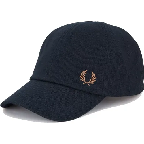 Classic Pique Cotton Cap Navy , female, Sizes: ONE SIZE - Fred Perry - Modalova