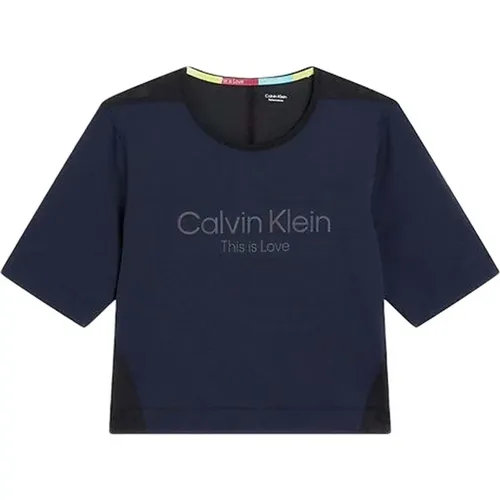 Wo-Ss T-Shirt (Boxy) T-shirt , Damen, Größe: M - Calvin Klein - Modalova