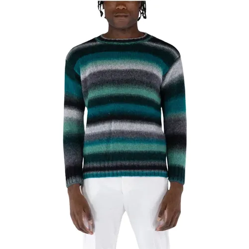 Striped Crewneck Sweater , male, Sizes: S, M, L - Kangra - Modalova
