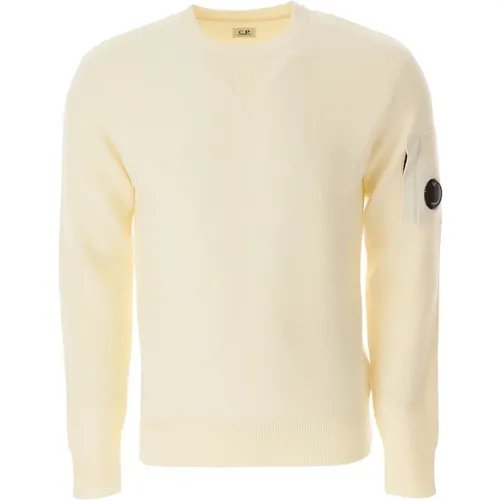 Cremefarbene Pullover für Männer , Herren, Größe: XL - C.P. Company - Modalova