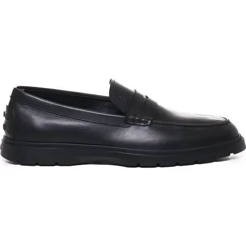 Leather Loafers Rubber Sole Italy , male, Sizes: 10 UK, 7 1/2 UK, 9 1/3 UK, 8 UK, 9 UK - TOD'S - Modalova