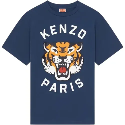 Lucky Tiger Oversize T-shirt , Herren, Größe: M - Kenzo - Modalova