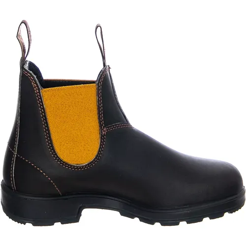Orange Leather Ankle Boots , male, Sizes: 2 1/2 UK - Blundstone - Modalova