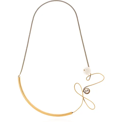 Brass necklace , female, Sizes: ONE SIZE - Dries Van Noten - Modalova