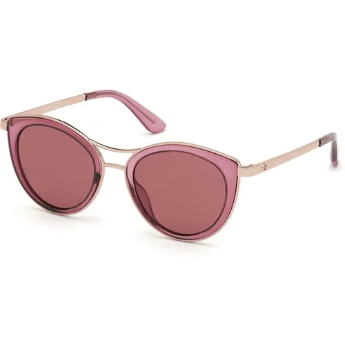 Burgundy Sunglasses Gu7490/S-71S , female, Sizes: 51 MM - Guess - Modalova