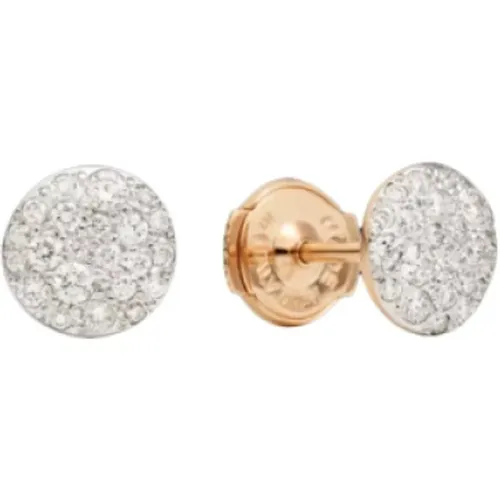Rose Gold and Diamond Sand Earrings , female, Sizes: ONE SIZE - Pomellato - Modalova