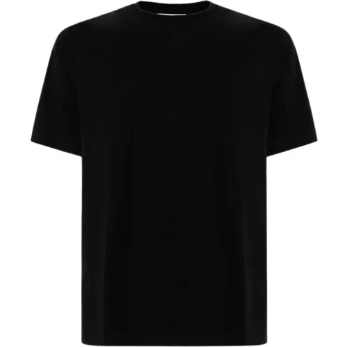 Einfarbiges Baumwoll-Scoop-Neck T-Shirt , Herren, Größe: L - Jil Sander - Modalova