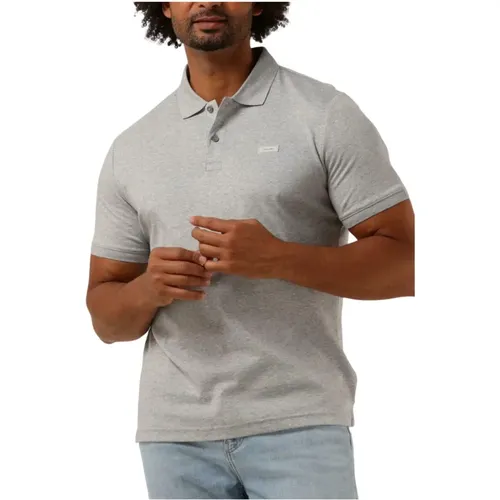 Herren Polo T-Shirts aus glatter Baumwolle,Glatte Baumwolle Slim Polo T-shirt,Glatte Slim Polo T-shirt aus Baumwolle - Calvin Klein - Modalova