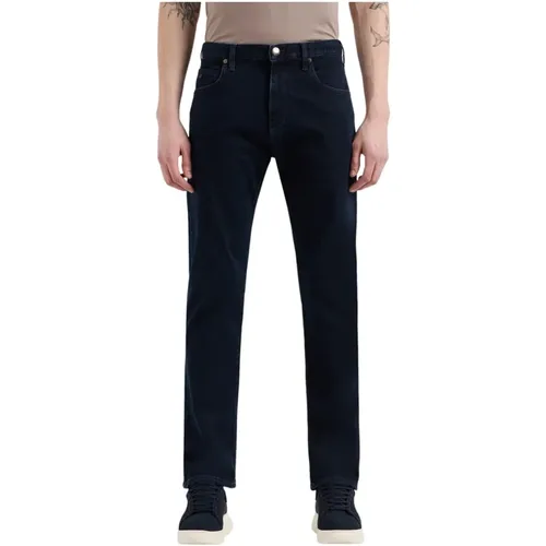 Denimblaue 5-Pocket-Jeans , Herren, Größe: W36 - Armani Exchange - Modalova