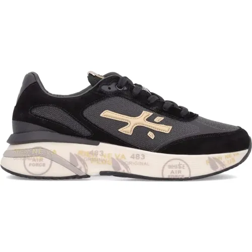 Mesh Sneakers with Golden Logo , female, Sizes: 3 UK, 5 UK, 4 UK, 6 UK - Premiata - Modalova