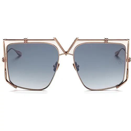 Retro Squared Sunglasses - Rose Gold , female, Sizes: ONE SIZE - Valentino - Modalova