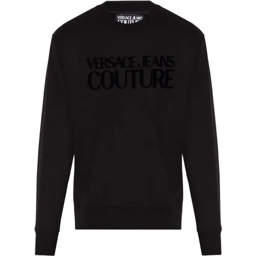 Sweatshirt with logo , male, Sizes: M - Versace Jeans Couture - Modalova