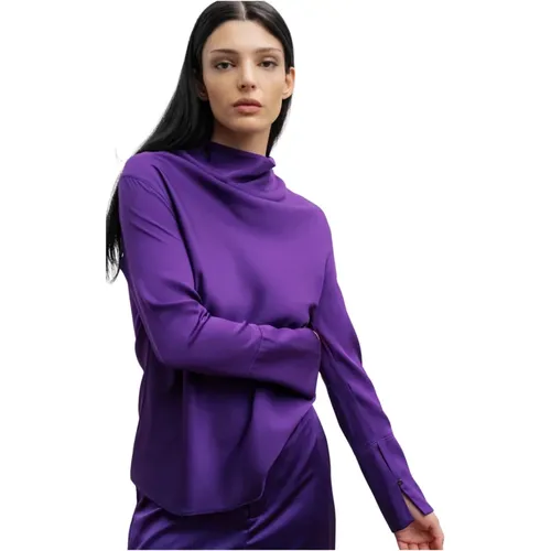 Ayumi silk blouse violet - Ahlvar Gallery - Modalova