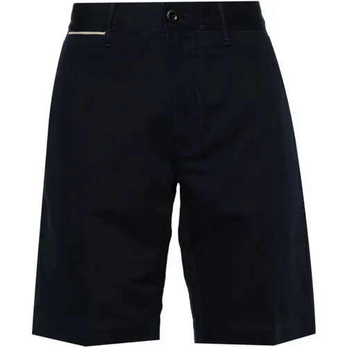 Blaue Leinen Bermuda Shorts , Herren, Größe: W32 - Incotex - Modalova