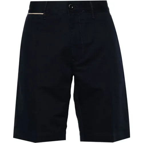 Blaue Leinen Bermuda Shorts , Herren, Größe: W36 - Incotex - Modalova