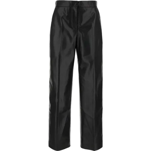 Leather Straight Leg Pants , female, Sizes: M, L, S - Calvin Klein - Modalova