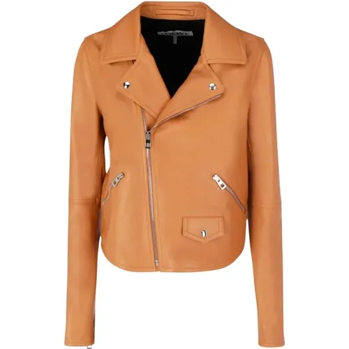 Rock Street Leather Biker Jacket , female, Sizes: S - Loewe - Modalova