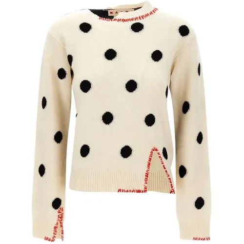 Polka Dot Wool Sweater , female, Sizes: S, XS - Marni - Modalova