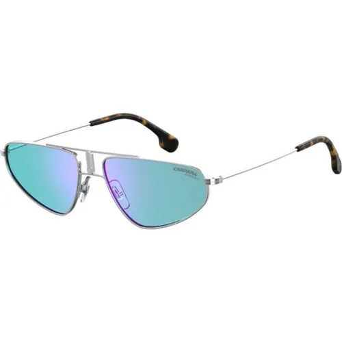 Weiße und Silberne Metall-Sonnenbrille , Damen, Größe: 58 MM - Carrera - Modalova