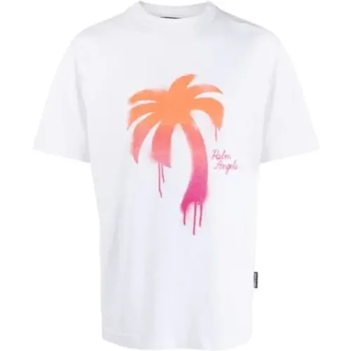 Klassisches T-Shirt , Herren, Größe: L - Palm Angels - Modalova