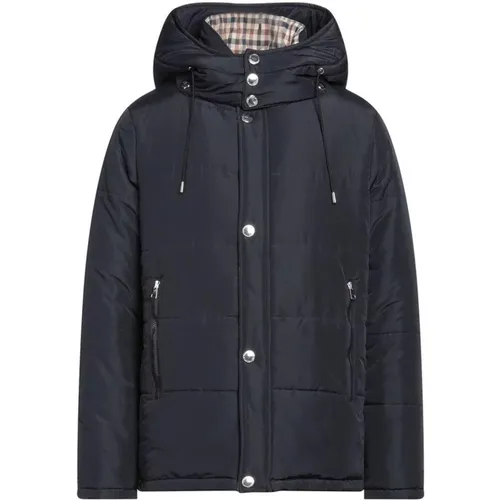 Blaue Jacke mit Abnehmbarer Kapuze - Aquascutum - Modalova